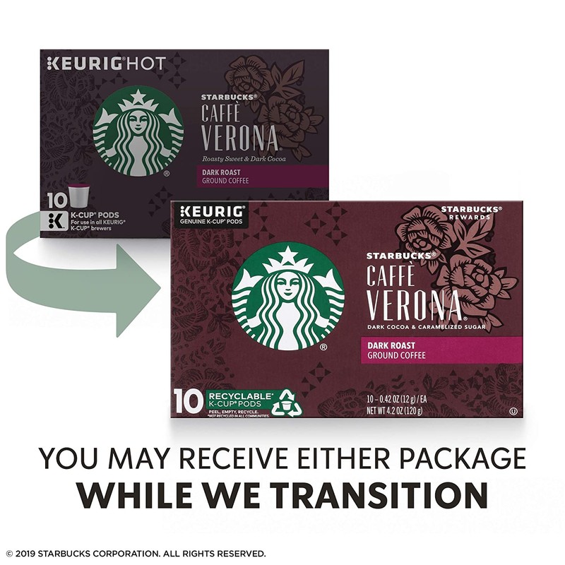 Starbucks Dark Roast K-Cup Coffee Pods — Caffè Verona for