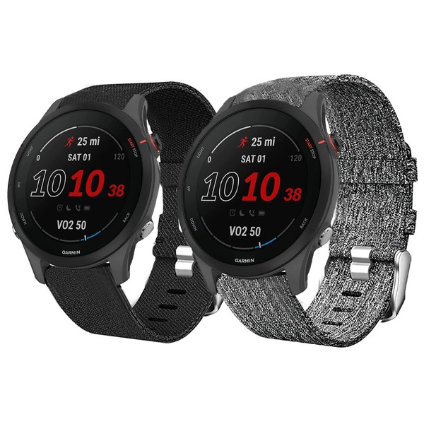 Compatible for Garmin Forerunner 255 Band, Breathable Nylon Woven Fabric