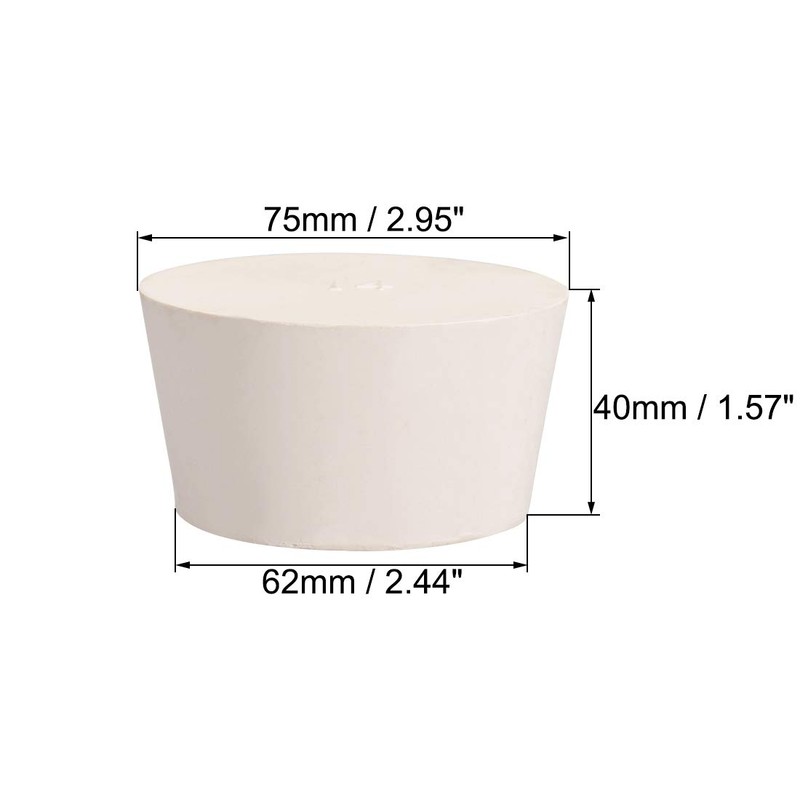 sourcing map Conically shaped solid rubber plug for laboratory tube