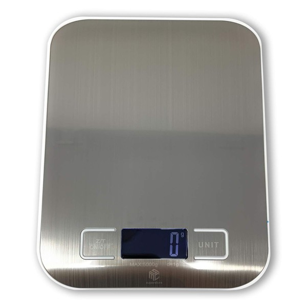 Kitchen Scales MSC Digital Electronic Coffee Weighing Scale for Cooking Baking High-Precision Food, Jewelry Weight Scales, LCD Display, Multifunctional, Tare Feature, Stainless Steel 5kg-AAA