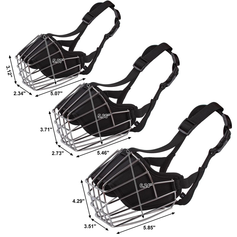Dog Muzzle Metal Basket for Golden Retriever, Pit Bull Terrier,