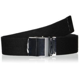 Kajimake 003 Cotton GI Belt, Roller Buckle, 1.6 inches (40 mm) Width/Waist 39.4 inches (100 cm), black