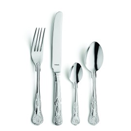 Amefa Vintage Kings 16 Piece 4 Person Cutlery Set - Gift Boxed, Silver