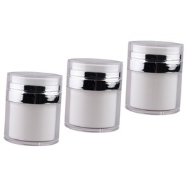 FRCOLOR 3Pcs Airless Lotion Bottle Travel Pump Containers for Creams Lotions Lightweight Leakproof Durable Sub Package Jars for Skincare Essentials