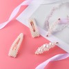 2Pcs Snap Pearl Hair Clips and Barrettes, Large 3.3 Hair