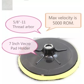 Roxx Tools 2 Pieces 7" Back Holder/Backer Pads for Diamond Polishing Pads 5/8"-11 Thread