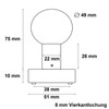 ck-tuerbeschlaege Ball Knob on Round Rose Stainless Steel V2A Matte