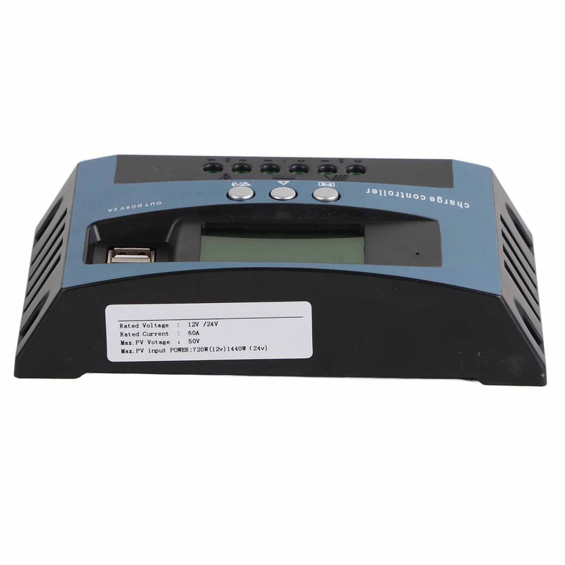 Solar Charge Controller 12V 24V Intelligent Identification MPPT Charging LCD