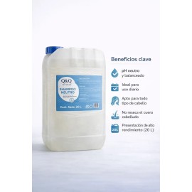 Shampoo Neutro Base Sin Sulfatos/parabenos Piel Sensible 20l