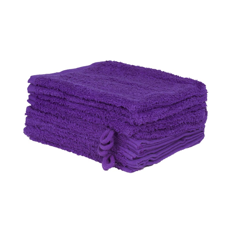 Pack of 10 Washcloths, Wash Mitts Set in Many Colours,