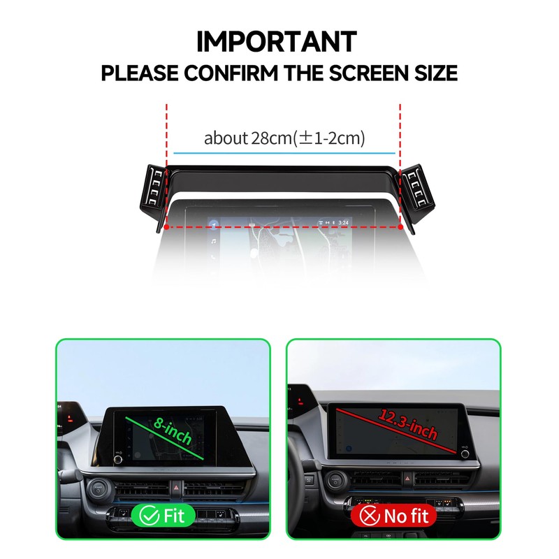 Qi2.2 25W Fast Wireless Charger Car Phone Mount for Toyota