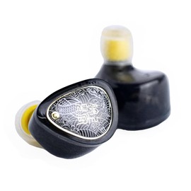 TANGZU Wan'er S.G 2 in-Ear Monitor Headphones, Gaming IEM Earphones, Wired Earbuds with 10mm PET Diaphragm Dynamic Driver, Flat 0.78mm 2-pin Detachable Cable for DJ Audiophiles (Black with Mic-3.5mm)