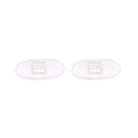 HeCheng Clear Rubber Silicon Clip On Type Nose Pads Pieces Buds for Glasses Sunglasses Frames Reading Eye Wear HNP003 (Clear - 1 Pair)