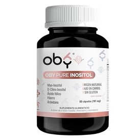 OBY Inositol con Myo Inositol, D-Chiro inositol, Acido Folico, Hierro, Extracto de Arndano  Suplemento en cpsulas de 701 mg (60 Cpsulas)              
