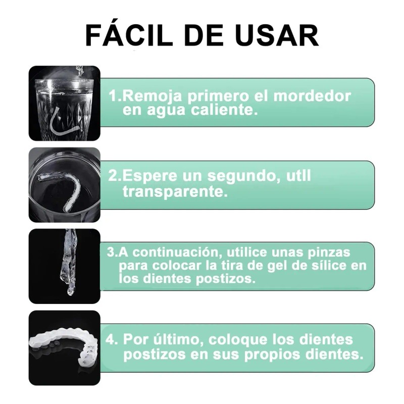 Dientes Postizos Temporal Falsos Carillas Dentales