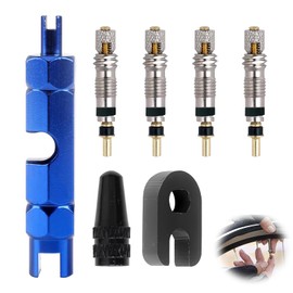 7 Pieces Presta Valve Core Kit, Bicycle Valve Repair Kit, Bicycle Valve Adapter, Valve Core Removal, Presta Valve Core Replacement Kit, Valve Core Repair Kit for Bicycles and Mountain Bikes