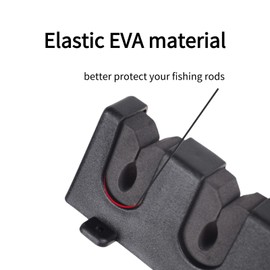 Supezturdi Wall Mount Fishing Rod Holders for Garage Organization, Horizontal Fishing Pole Holder Holds 6 Rods or Combos