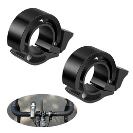 Bicycle Bell, Bicycle Accessories, Handle Bell, Ultra Lightweight, Concealable, Double Bell, Loud Volume, For Road Bikes, Mountain Bikes, Comfortable, Anti-Slip, Durable, 2 Pieces, Pipe Diameter 0.9