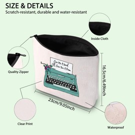 Creative Writer Gift Future Author Cosmetic Bag Novelist Gift Writer Appreciation Gift Zipper Travel Bag Journalist Bag (A Poem)
