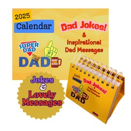 Dad Jokes Calendar with Inspiratinal Heartfelt Messages for Dad, Great Gift for Dad, Father, Husband, Father's Day Gift