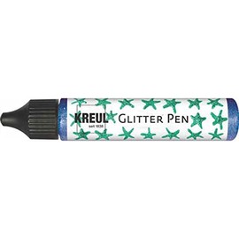 KREUL 49843 - Glitter Pen Blue, Glitter Effect Paint in Handy 29 ml Pen, for Decorating, Labelling and Decorating Various Materials, Water-Based