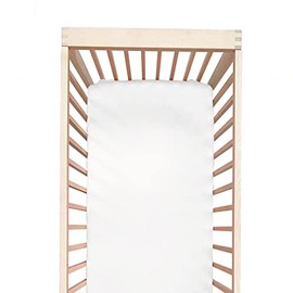 Cozysilk - 100% Silk Mini Crib Sheet Fitted for Pack N Play or Portable Playard, Soft Smooth Breathable for Baby Hair, Pack of 1 for Boys and Girls, 24 x 38 x 5, White