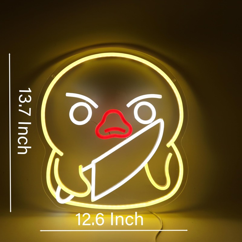 Murder Duck Neon Sign with Knife Duck Lamp Led Neon