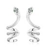 Snake Cuff Earrings for Women - Silver Snake Crawler Climber
