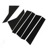 6PCS Car Window Trim Bright Black Lightweight Smooth Surface Window