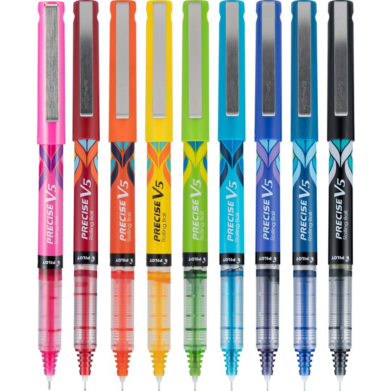 PILOT Precise V5 Deco Collection Bolígrafos con punta extrafina, caja