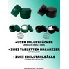 Shaker Set of 2 - with Powder Compartments & Stainless