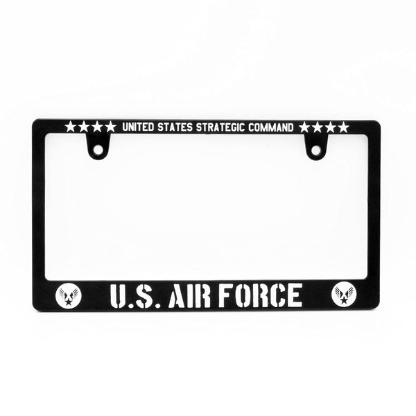 Air Force License Plate Frame, 1 Piece, Matte Black, US