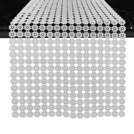 Elegant Comfort Embroidery Eve Runner-Dresser Scarf for Home Room Crochet Tabletop, Kitchen Dining Table Decoration for Indoor and Outdoor, 16 X 20 Inch, White