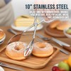 2-PACK Salad Tongs for Serving - Premium Stainless Steel Scissor-Style,