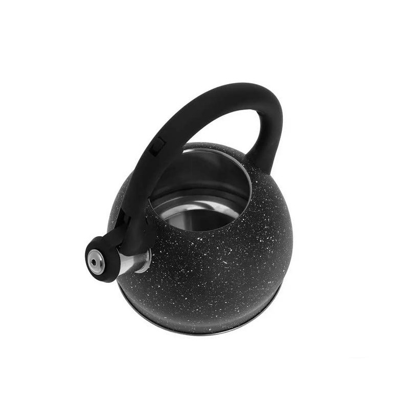 Luckyberg Modern Marble Tea Kettle, Induction, Stainless Steel Whistling Kettle,