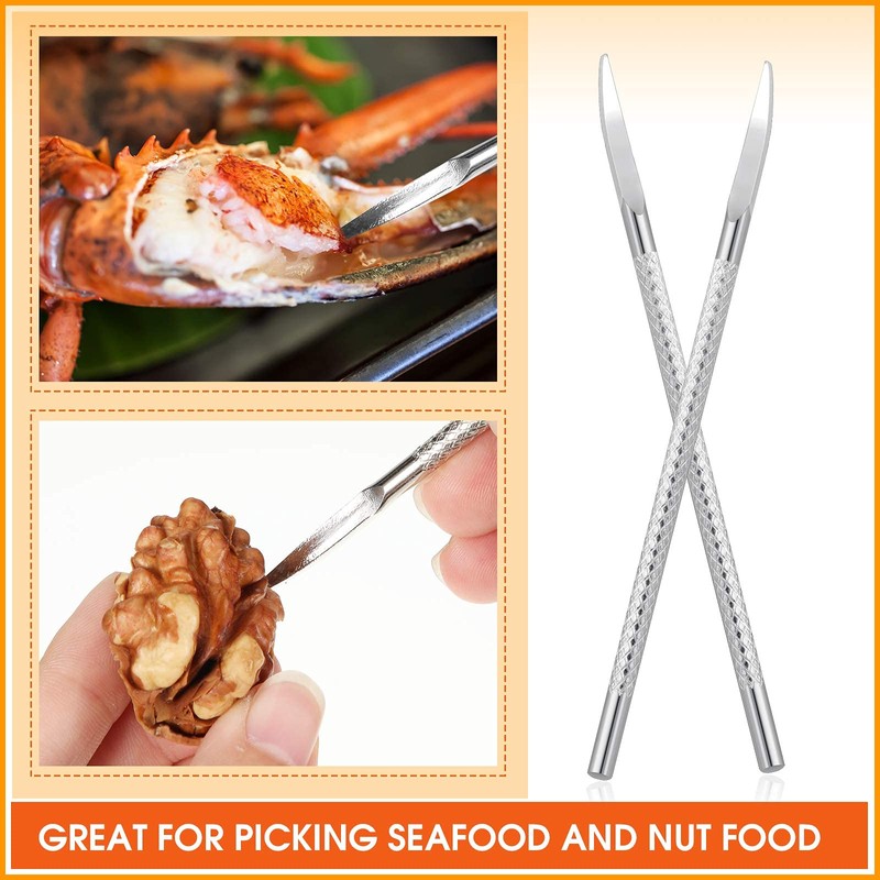 FoldTier 12 Pack Lobster Crackers and Picks Set Crab Cracker