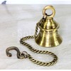 eSplanade - Brass Hanging Bell with Chain | Brass Hanging