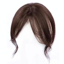Women's Wig, One Touch Oyare Wig, Women's Hair Piece, Bangs, Middle Part, Fluffy, Hair Volume, Cover, Bangs, Piece, Wig Piece, Hidden Gray Hair Partial Wig Whole Cover (Dark Brown)