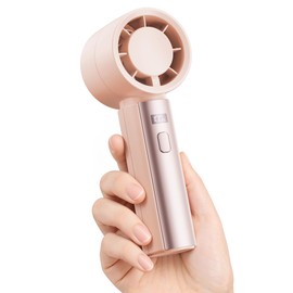 Gaiatop Small Portable Fan Handheld, 4000mAh USB Rechargeable Mini Personal Fan, 1-100 High Speed Turbo Cooling, Outdoor Travel Essentials, Mothers Day Gifts for Mom Wife, Light Pink