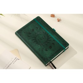 2026 A5 Calendar - Weekly and Diary from January to December, with Monthly Overview, Colourful Index Tabs, Colourful Inside Pages, Practical Inner Pocket & Pen Holder - Dark Green