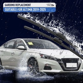 GARDIMU Replacement for Nissan Altima 2019 2020 2021 2022 2023 2024 2025 Windshield Wiper Blades, 2 Pieces of Car Front Window Wiper Blades