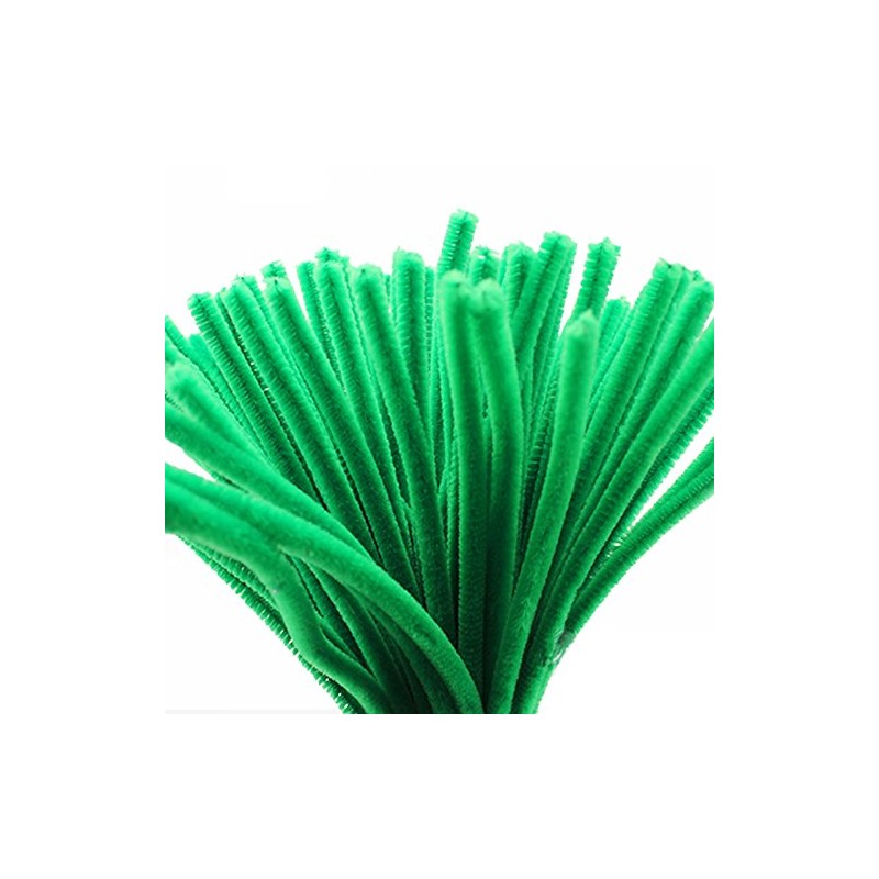 Carykon 100 PCS Fuzzy Chenille Stems Pipe Cleaners for Arts