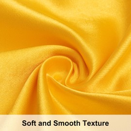 NTBAY 2 Pack Satin Standard Pillowcases for Hair and Skin, Luxurious and Silky Pillow Cases with Envelope Closure, 20x26 Inches, Yellow