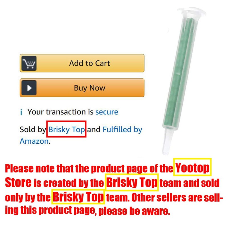 Yootop 20 Pcs 1.3ml Epoxy Mixing Nozzle Tip Resin Mixer