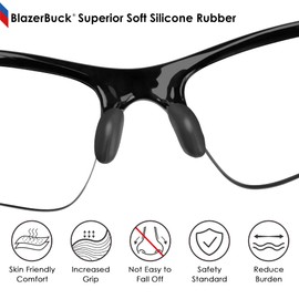 BLAZERBUCK Replacement Nose Pads Piece for Oakley Flak Jacket XLJ/Flak 2.0 XL/Half Jacket 2.0 XL/Half Jacket XLJ, Black + Green, 0