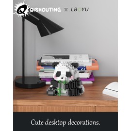 QISIHOUTING Mini Panda Building Blocks- 504pcs, Mini Bamboo Panda Building Toy, Panda Building Set for Adults, Micro Blocks Set for 11+ Boys & Girls, Birthday Gifts for Kids