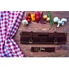 EVERPRIDE Brown Leather and Suede Knife Roll