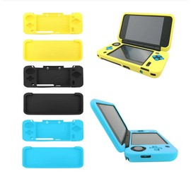 Tekmihat Soft Rubber Silicone Cover Case Protector for New 2DS XL LL Console Full Body Protective Skin Shell (White)