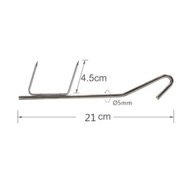Smoker Hooks 10/20 Pieces Professional Double Hooks for Fish Smoking 21 cm