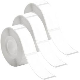 Homaisson 3 Rolls of Tear-Resistant Waterproof Portable Handwritten Labels, Printable Tags for Marking, Compatible with Printer, 160 Labels per Roll, Self-Adhesive, Quality & Convenient